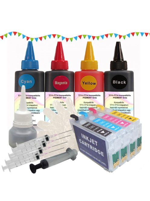 T0711-714 Compatible Rechargeable Ink Cartridge (with Inkjet Ink)