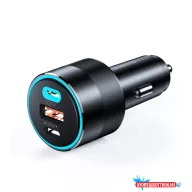   Choetech USB-C*2+A (130W,3-portos, autós, gyorstöltő), töltő