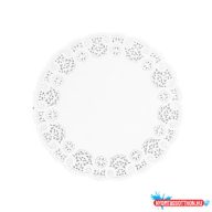 Tortacsipke kerek átmérő: 36 cm 100 db/csomag fehér