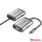 VENTION Type-C to HDMI/VGA/USB3.0/PD Converter 0.15M Gray Metal Type