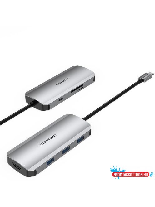 VENTION dokkoló 7 in 1 USB-C to HDMI/USB 3.0x3/SD/TF/PD