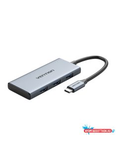   VENTION USB-C to HDMI/USB 3.0x3/SD/TF Dokkoló Aluminum Alloy Type 0.15M Gray