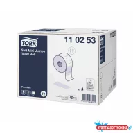   Toalettpapír 2 rétegû közületi 12 tekercs/csomag fehér Soft Mini Jumbo Tork_110253