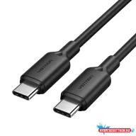 Vention Szövet USB-C -> USB-C,(3A, fekete), 2m, kábel