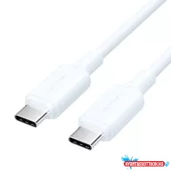 Vention Szövet USB-C -> USB-C, (3A,fehér), 1m, kábel