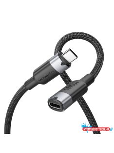   Vention USB-C 3.2/M -> USB-C 3.2/F, 0,5m,(hosszabbító, fekete, Gen2, 10Gbps), kábel