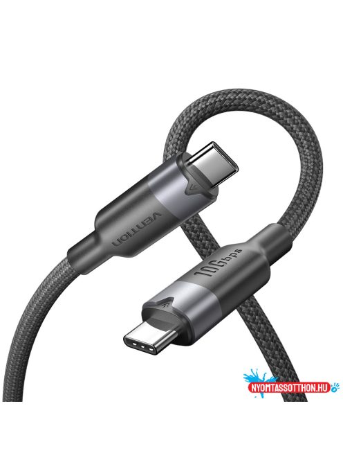 Vention USB-C 3.2/M, 1m,(fekete, Gen2, 10Gbps), kábel