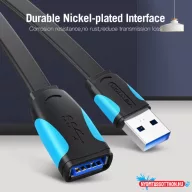 VENTION KÁBEL Lapos USB3.0 Hosszabbító Kábel 1M Black