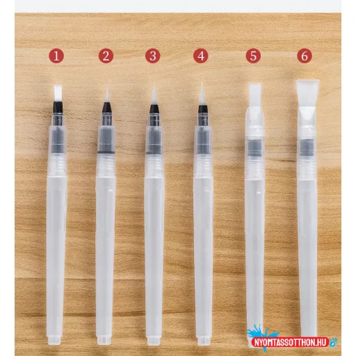Víztartályos ecset készlet (6 darabos)