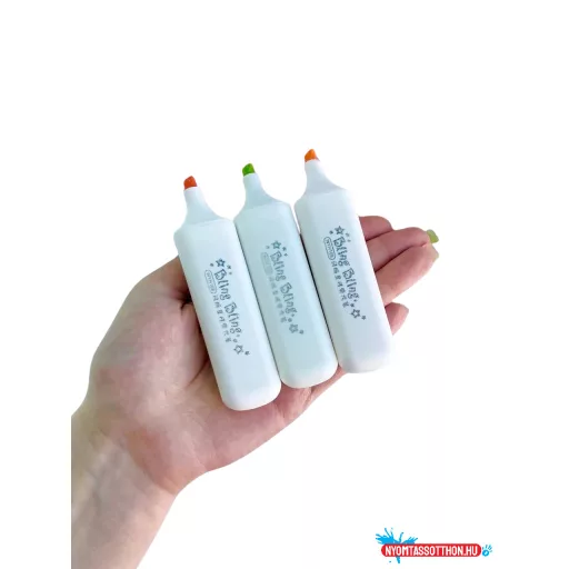 Szövegkiemelő szett - glitteres (3 darabos)