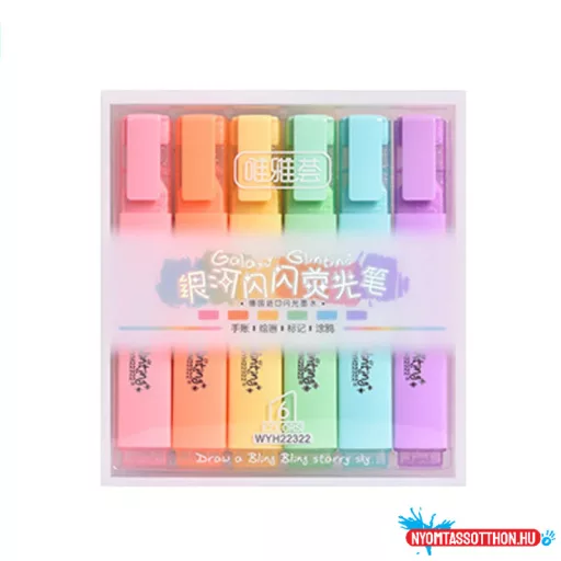 Metál Szövegkiemelő Készlet (6 darabos)