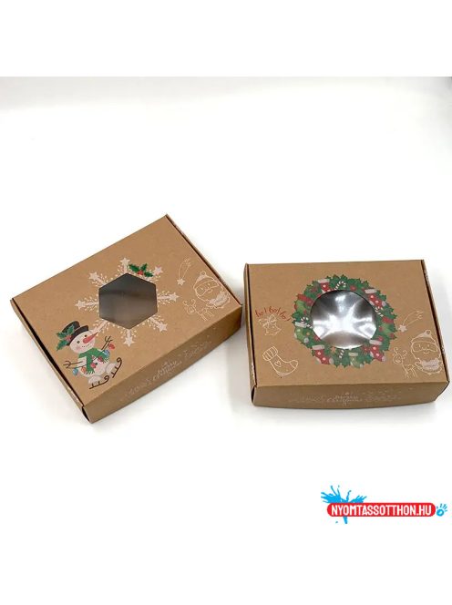 Karácsonyi süti doboz - csomagoláshoz (1 db)