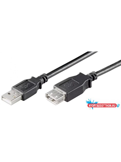 USB kábel A-A 2.0, 1,8m fekete (93599) Goobay