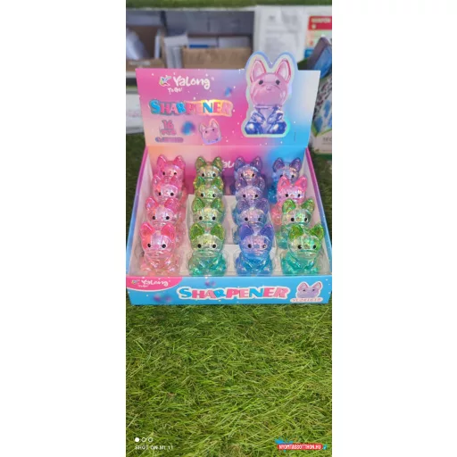 Kristályos kutyus ceruzahegyező YL‑241619 – átlátszó cuki dizájn