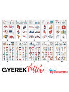 Gyerek tetoválás matrica - mentős (többféle)