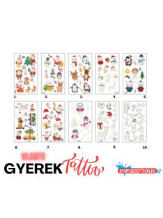   Világító gyerek tetoválás matrica - Karácsony 2 (többféle)