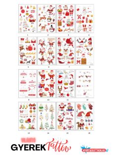   Világító gyerek tetoválás matrica - Karácsony (többféle)