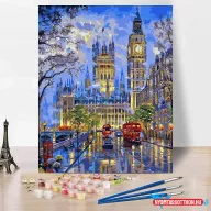 Számos kifestő, 40x50cm, keret nélkül - London