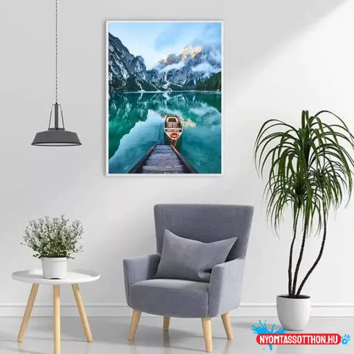 Számos kifestő, 40x50cm, keret nélkül - csónak