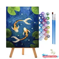 Számos kifestő, 40x50cm, keret nélkül - koi