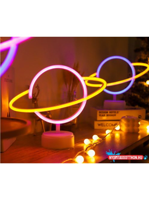 Asztali LED-es neon világítás (bolygó)