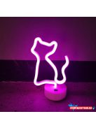 Asztali LED-es neon világítás (cica)