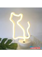 Asztali LED-es neon világítás (cica)