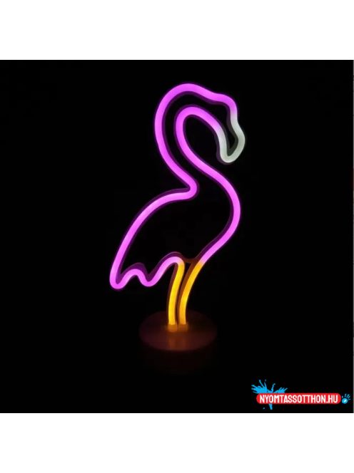 Asztali LED-es neon világítás (flamingó)