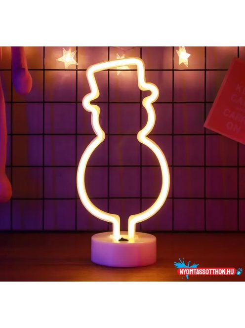 Asztali LED-es neon világítás (hóember) x