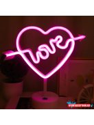 Asztali LED-es neon világítás (love szív) x