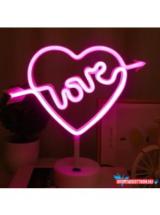 Asztali LED-es neon világítás (love szív)