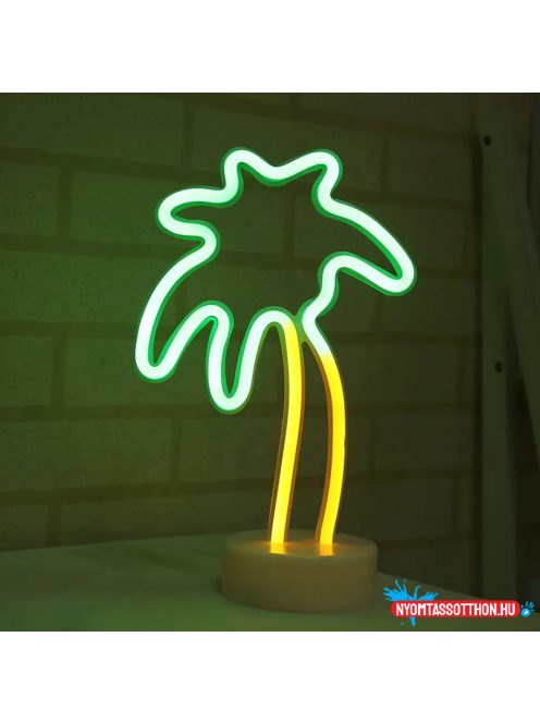 Asztali LED-es neon világítás (többszínű pálmafa)