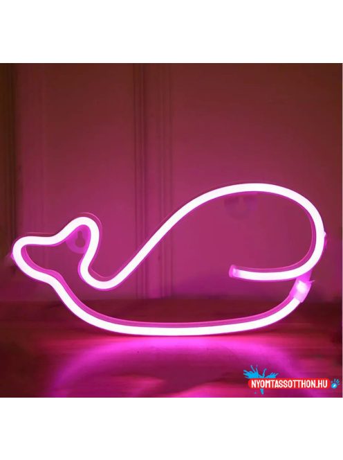 Fali LED-es neon világítás (bálna)