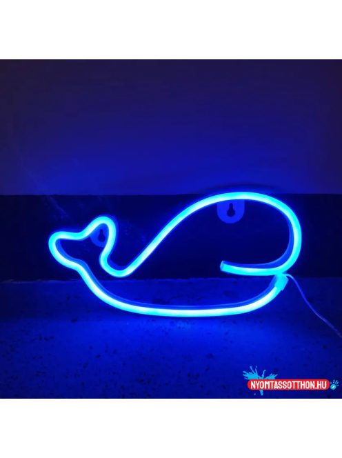 Fali LED-es neon világítás (bálna)