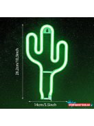 Fali LED-es neon világítás (kaktusz)