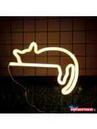 Fali LED-es neon világítás (fekvő cica)