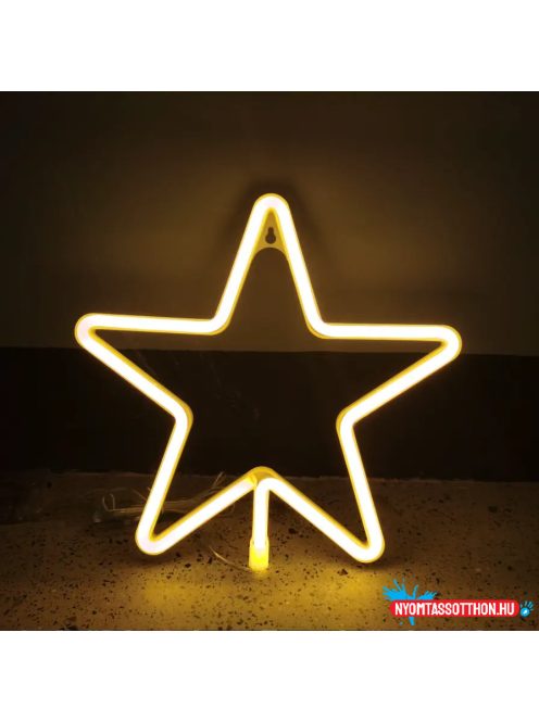Fali LED-es neon világítás (csillag)