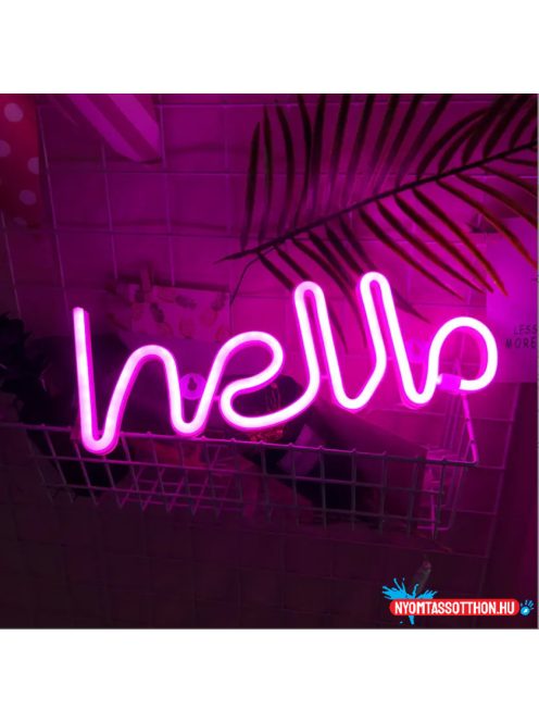 Fali LED-es neon világítás (Hello)