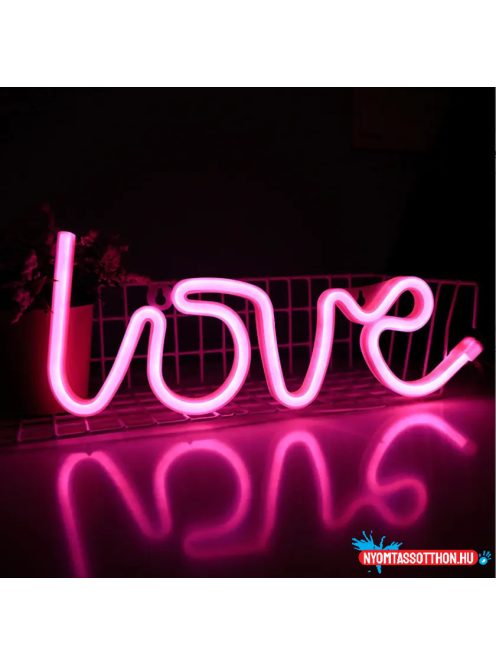 Fali LED-es neon világítás (Love felirat)