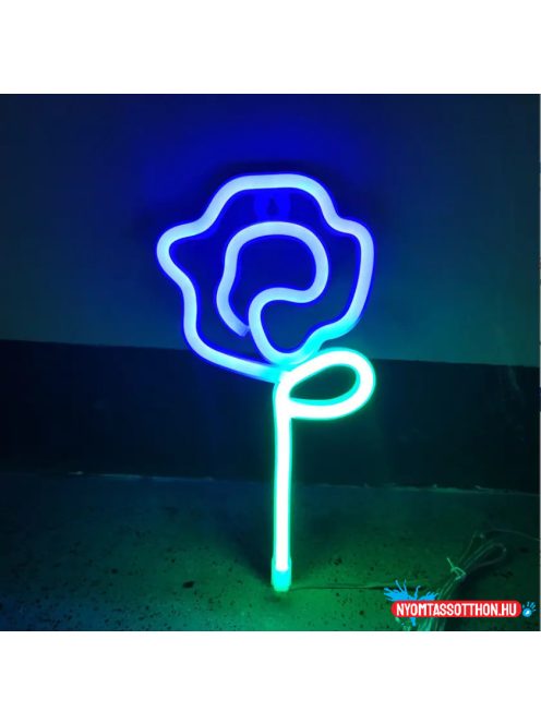 Fali LED-es neon világítás (rózsa)