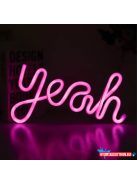 Fali LED-es neon világítás (Yeah felirat)
