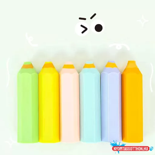 Qihao Ceruza alakú radír szett (6 darabos)