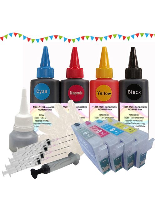 T1281-1284 Compatible Rechargeable Ink Cartridge (with Inkjet Ink)