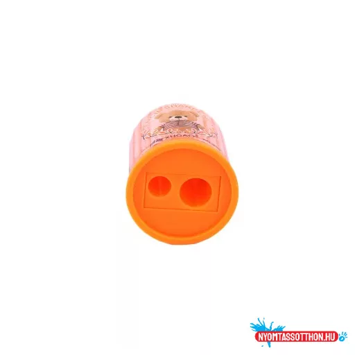 Macis tartályos kalitka formájú 2 lyukú hegyező – Kék, Narancs, Pink | Cuki és praktikus